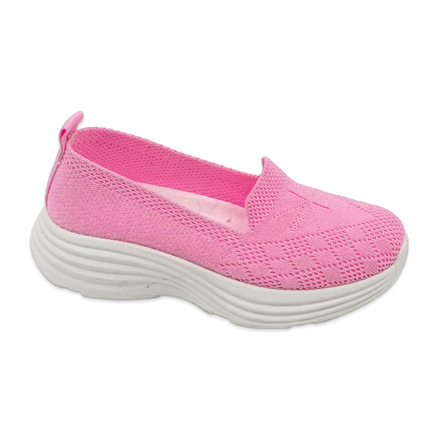 Children's Casual Knitted Flat Shoes Comfort Slip-on Girl's Walking Shoes