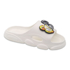 Men's EVA Shoes Solid Color Waterproof Cartoon Bear Decoration Indoor Slippers