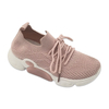 Kid's Injection Shoes Knitted Outdoor Lace-up Shoes Casual Sports Thick Soled Solid Color Shoes