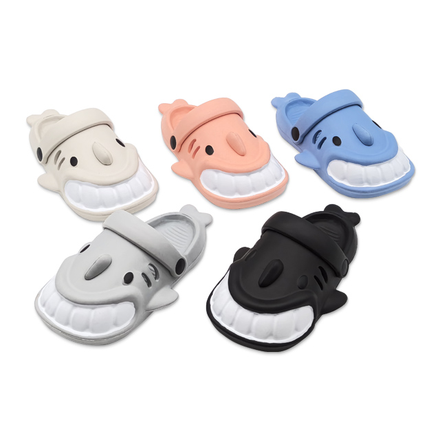 Kid's Funny Slippers Solid Color Cartoon Shark Indoor Slippers