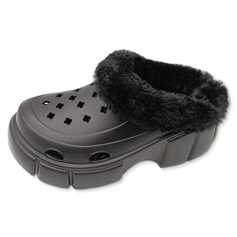 Plush Eva Furry Slipper Shoes for Women With Fur Winter Warm House Indoor 