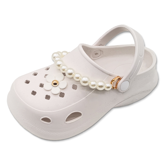 Children's EVA Shoes Beach Sandals For Girls Fashion Sandals with Pearl Chain