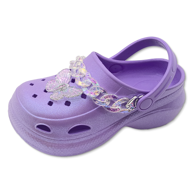 Fashion Children’s EVA Slides Shoes with Glitter Powder Super Stylish Summer Beach Slippers For Girls