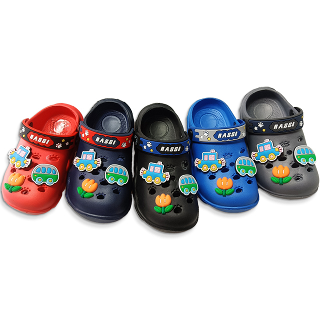 Kid’s Eva Garden Shoes Sandals Summer Beach Slippers For Boys with Cartoon Design Rubber Patch Around The Upper