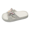 Children's EVA Shoes Solid Color with Glitter Waterproof Double Layered Butterfly Decoration Slippers