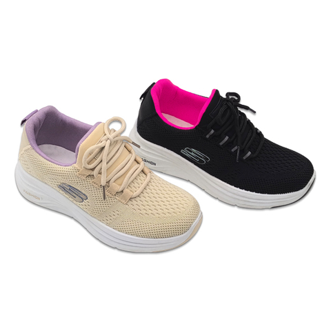 Women Casual Shoes Mesh Lace Up Breathable Sneakers Daily Walking Shoes For Women Two-tone Colors