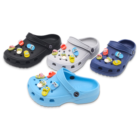 Kid's EVA Sandal Beach Garden Shoes with Super Cute Decorations Solid Color Garden Shoes for Boys