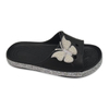 EVA Women's Slippers Shining Colorful Soles Sandal Summer Solid Color Slippers with Pearl Butterfly Decoration