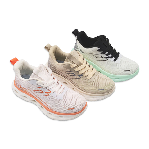 Women's Fashion Injection Shoes Knitted Mixed Color Casual Sports Thick Soled Shoes
