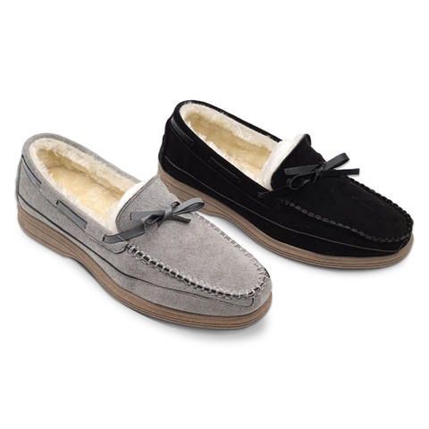 Men's Casual Flat Shoes Velvet Leather Loafers Autumn And Winter