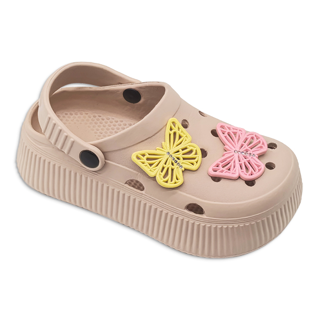 EVA Casual Shoes for Kids Lightweight Thick Bottomed Summer Beach Sandals With Butterfly Decoration
