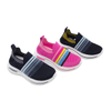 Kid's Injection Shoes Flying Knitted Mesh Thick Soled Fashionable Casual Sneakers with Stripe Decoration