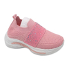 Kid's Injection Shoes Flying Knitted Mesh Girls Shoes with Thick Soled