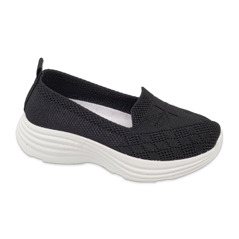 Children's Casual Knitted Flat Shoes Comfort Slip-on Girl's Walking Shoes