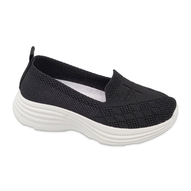Children's Casual Knitted Flat Shoes Comfort Slip-on Girl's Walking Shoes