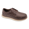 Men's Classic Brown Genuine Leather Boat Shoes Casual Retro Style Loafers