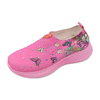 Women's Fly Knit Casual Walking Shoes with Flowers And Rhinestones