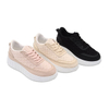 Women's Injection Sneaker Print Shoes with Lace-up Platform Thick Soled Walking Shoes