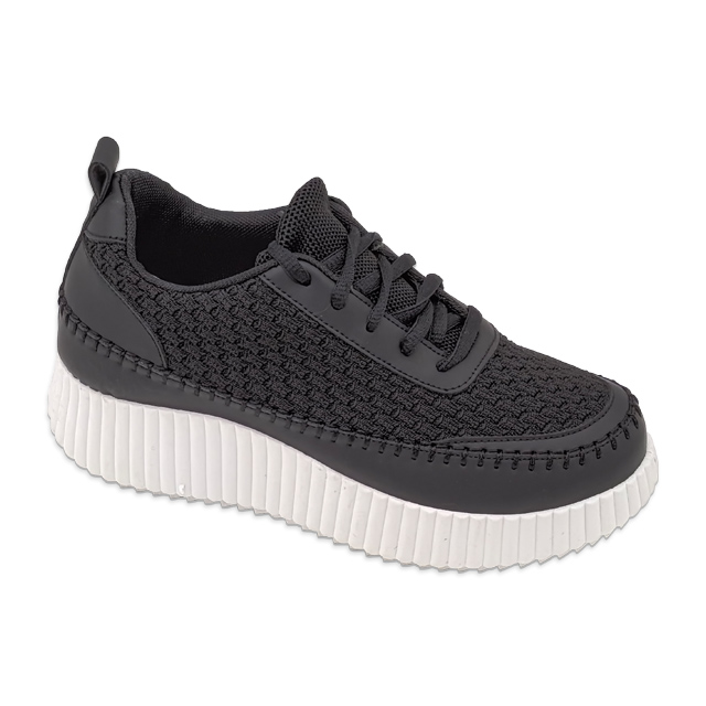 Injection Sneaker Print Shoes For Woman Lace-up Platform Chunky Walking Shoes