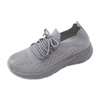 Injection Shoes for Women Lace Up Shoes Performance Solid Color Walking Sneakers