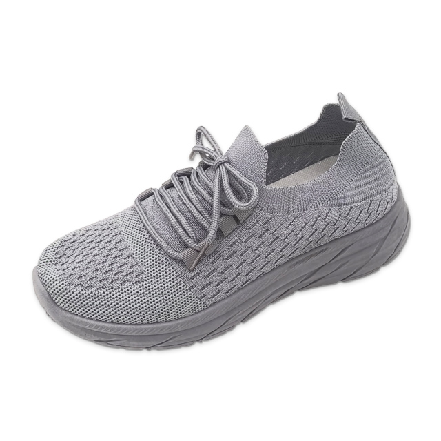 Injection Shoes for Women Lace Up Shoes Performance Solid Color Walking Sneakers