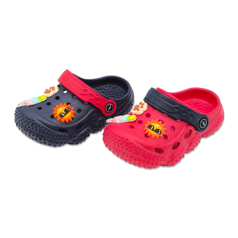 Children's EVA Slippers Girls Shoes Bottom of Tire Shoes with Cartoon Sun And Cat Claw Decoration