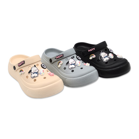 Kid's EVA Classic Thick Soled Round Toe Shoes Garden Shoes With Cute Pochacco Series Decoration