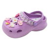 Kid’s EVA Beach Slippers Sandals For Girls High Elastic Breathable Shoes with Cherry Blossom Decoration on The Shoe Upper
