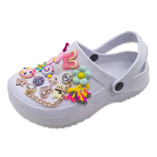EVA Women’s Shoes Outdoor Girls Garden Shoes Fashion Waterproof Unisex Classic with Arious Accessories on The Shoe Upper