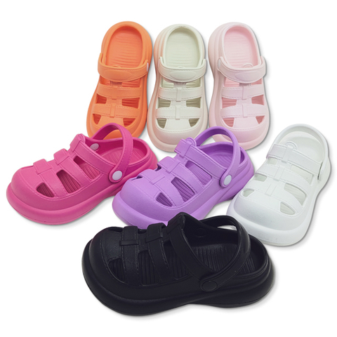 EVA Summer Colorful Children Slippers Kids Sandals Beach Girl’s Shoes Solid Color