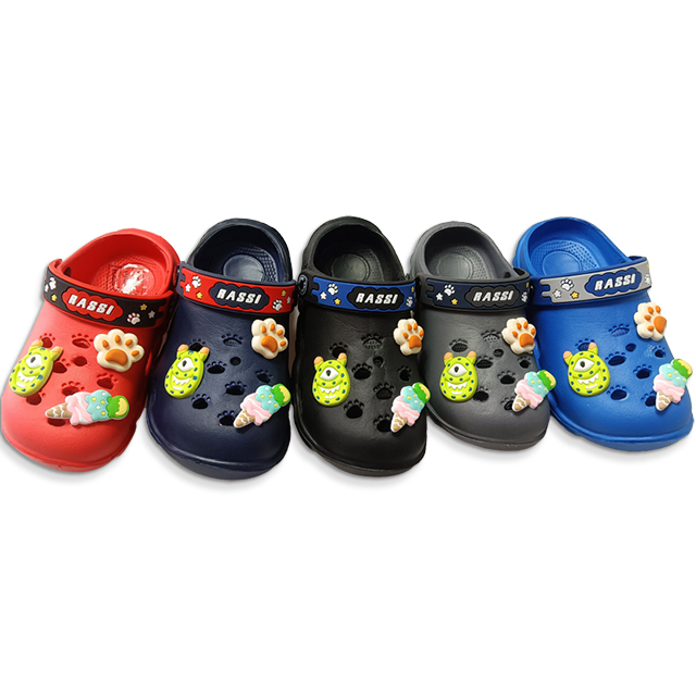 Kid’s Eva Garden Shoes Sandals Summer Beach Slippers For Boys with Cartoon Design Rubber Patch Around The Upper