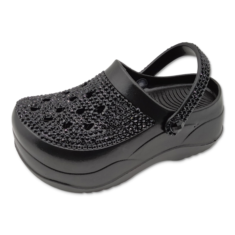 Women’s Eva Shoes with Thick Bottom Outdoor Summer Cute Girls Beach Slippers Full of Diamonds