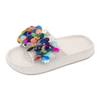 Children's EVA Shoes Solid Color Sole Waterproof Colorful Sequin And Bead Decoration Slippers
