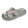 Children's EVA Shoes Solid Color With Glitter Waterproof Colorful Sparkling Butterfly Decoration Slippers