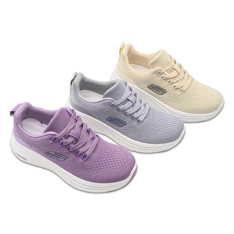Women Shoes Casual Sneakers Mesh Fabric Upper PVC Injection Shoes Solid Color