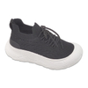 Women Shoes Casual Sneakers With Shoe Laces Flying Knitting Upper PVC Injection Shoes Solid Color