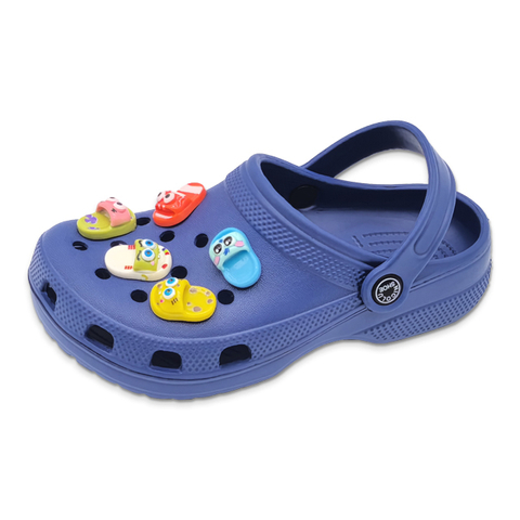 Kid's EVA Sandal Beach Garden Shoes with Super Cute Decorations Solid Color Garden Shoes for Boys