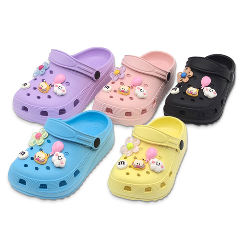 Kid's EVA Fashion Sandal Cute Beach Garden Shoes Solid Color Sole Waterproof Garden Shoes