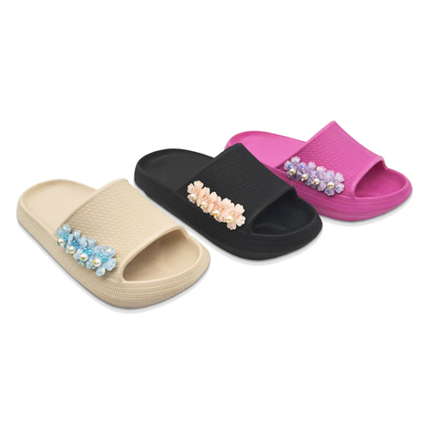 Women's EVA Slippers Indoor Sandal Summer Solid Color Slippers with Thick Soft Bottom