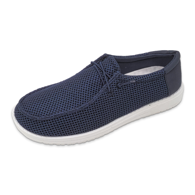 Flying Knitting Soft Sole Mens Loafer Shoes Solid Color Casual Simple Mature Style Gentleman Retro