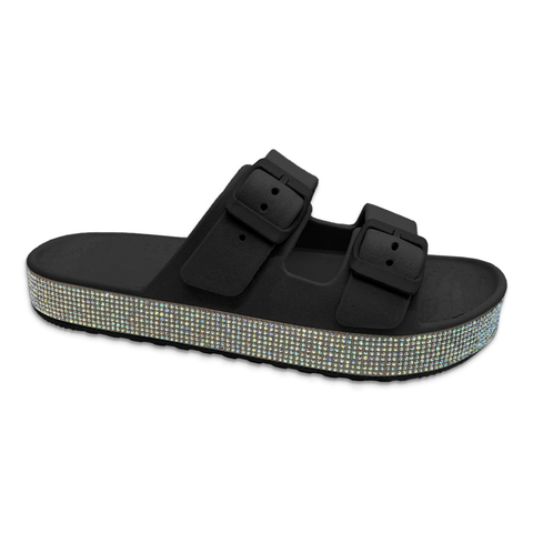Women's EVA Slippers with Adjustable Slip on Double Buckle Women Outdoor Casual Summer Slippers