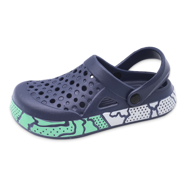 Men's EVA Shoes Contrast Color Sole with Pattern Waterproof Garden Shoes