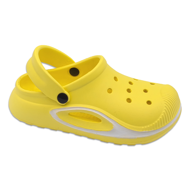 Waterproof Summer Beach Shoes Childrens EVA Sandals Double Tone Color without Decoration Casual Slipper Clogs For Kids