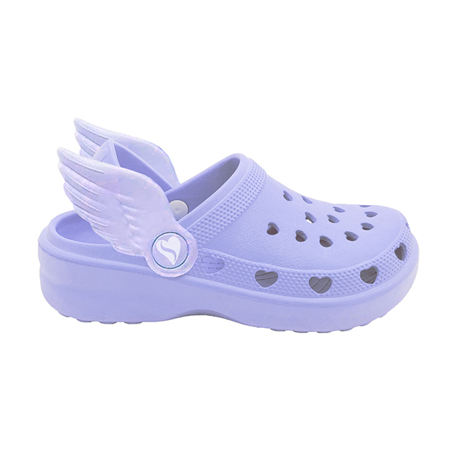 Women’s Slippers EVA Shoes Heart-shaped Hole Garden Shoes Decorate with Wings Cute And Fashionable