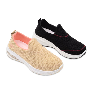 Women's Breathable Injection Shoes Air Cushioned Fashion Knitted Walking Shoes