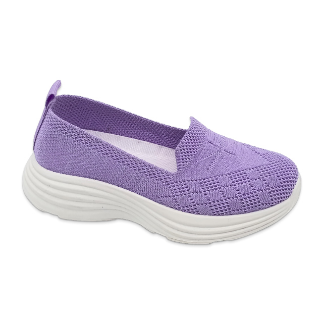 Children's Casual Knitted Flat Shoes Comfort Slip-on Girl's Walking Shoes