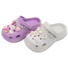 Kid’s EVA Beach Slippers Sandals For Girls High Elastic Breathable Shoes with Cherry Blossom Decoration on The Shoe Upper