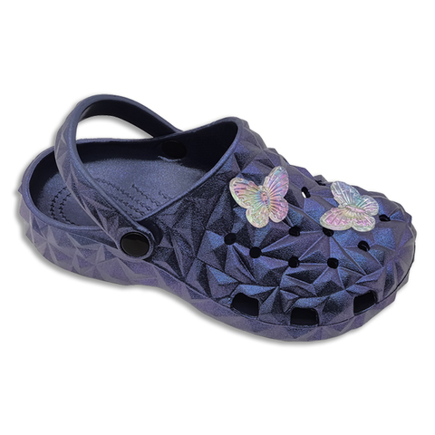 Children’s EVA Slippers Sandals for Men And Women Sole Shoes Fashion Summer Outdoor Sparkling Powder Shoe Upper Butterfly Decoration