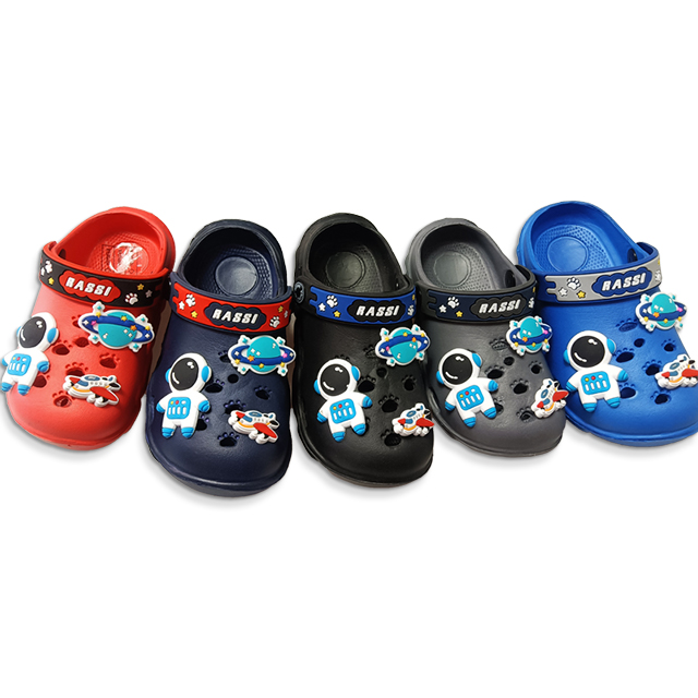 Kid’s Eva Garden Shoes Sandals Summer Beach Slippers For Boys with Cartoon Design Rubber Patch Around The Upper