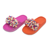 Children's EVA Shoes Solid Color Sole Waterproof Colorful Bead Decoration Slippers